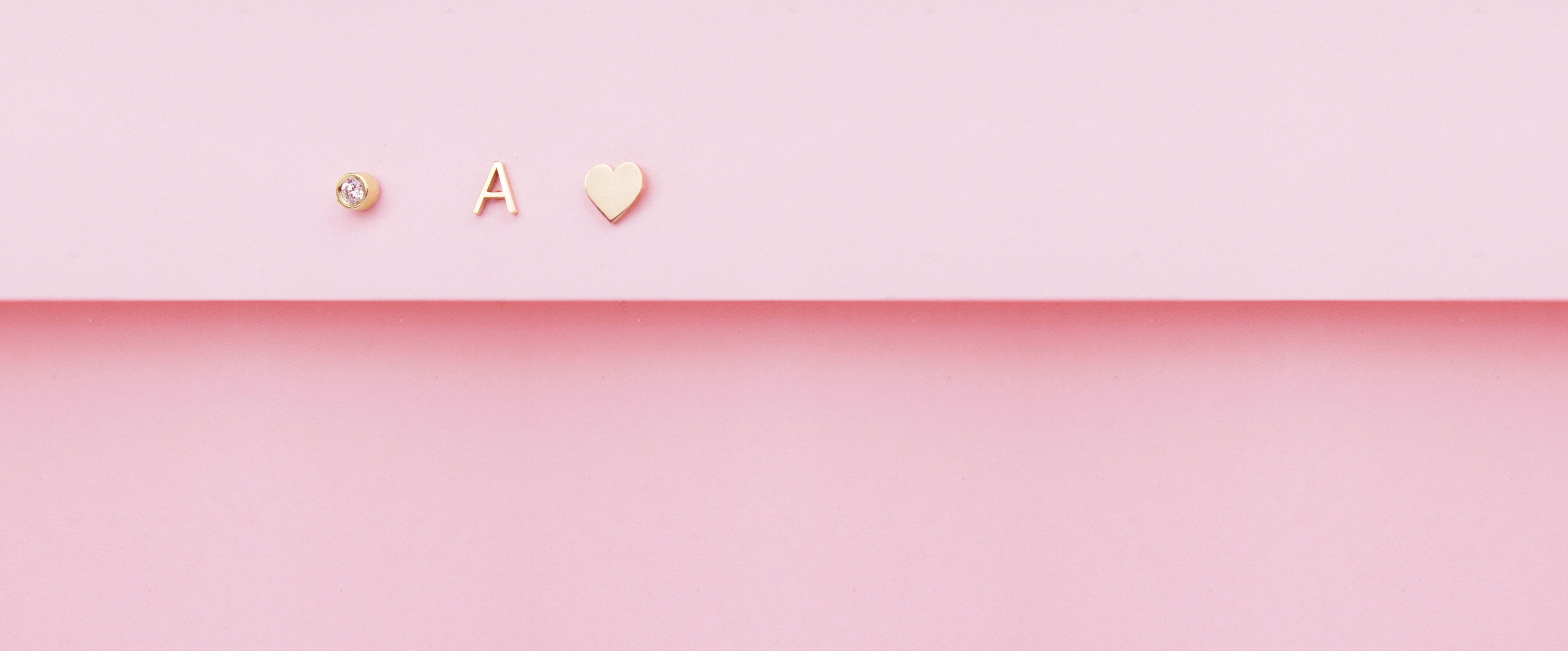 Letter + Charm Earrings