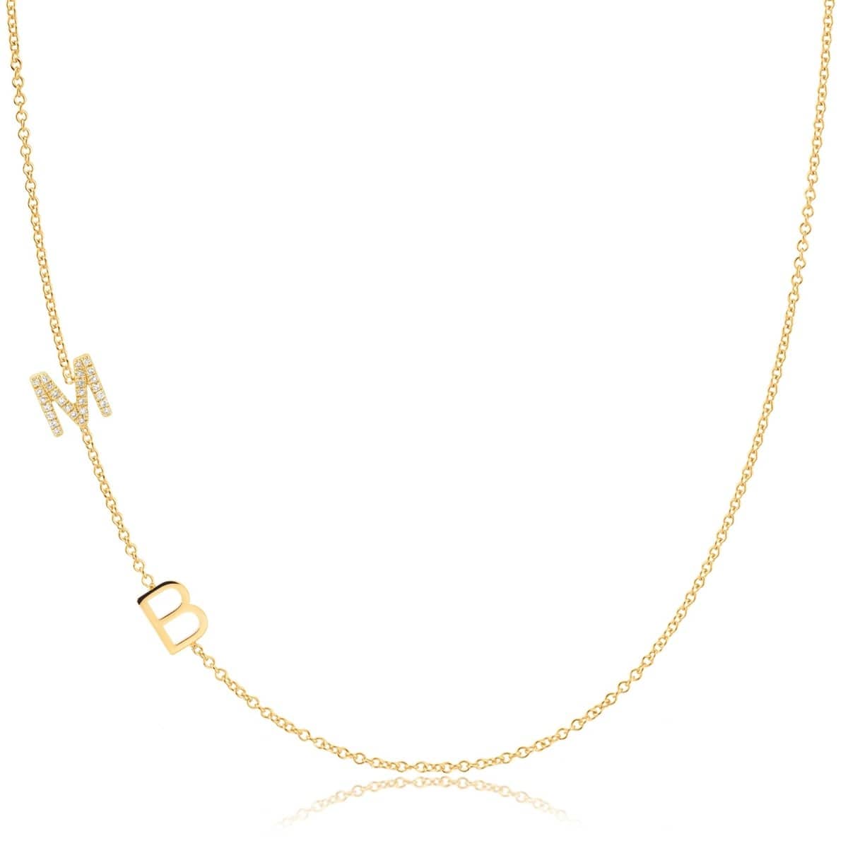 Custom Gold necklace Letter – MayaBrennerUK