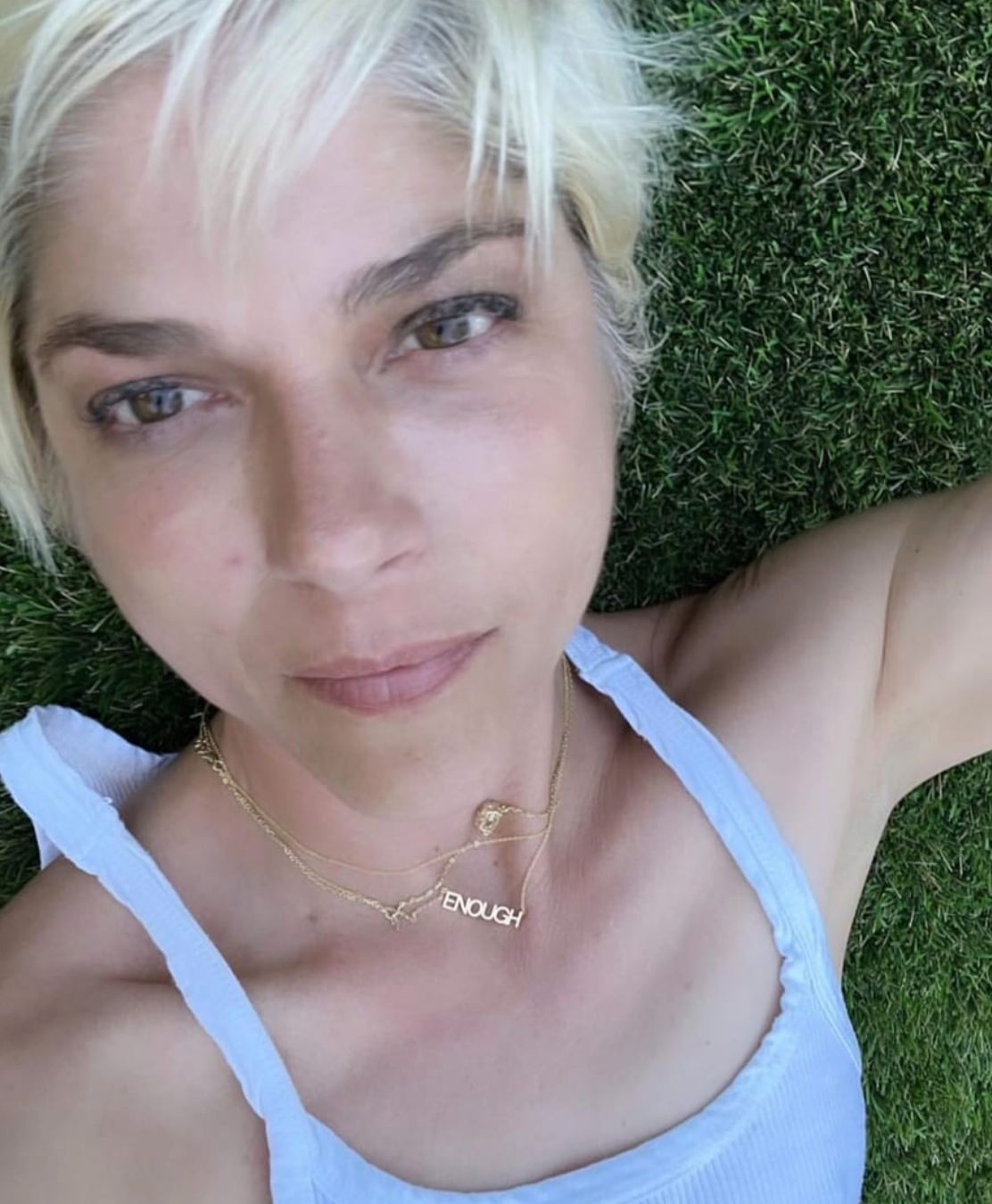 Selma Blair - Asymmetrical Letter Necklace - A