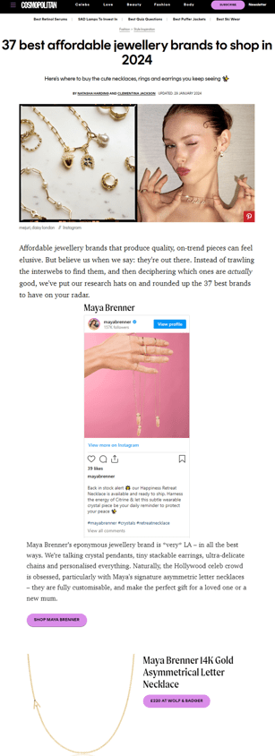 Cosmopolitan - MayaBrennerUK