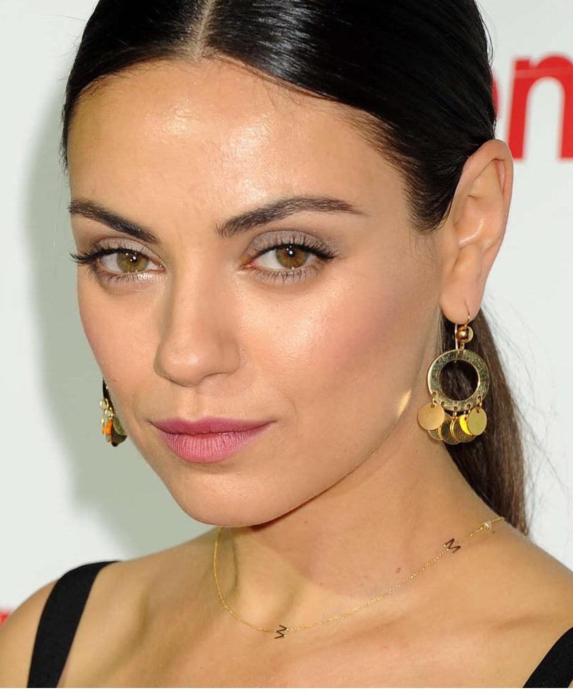 Mila Kunis - Custom Gold necklace - 2 Letter