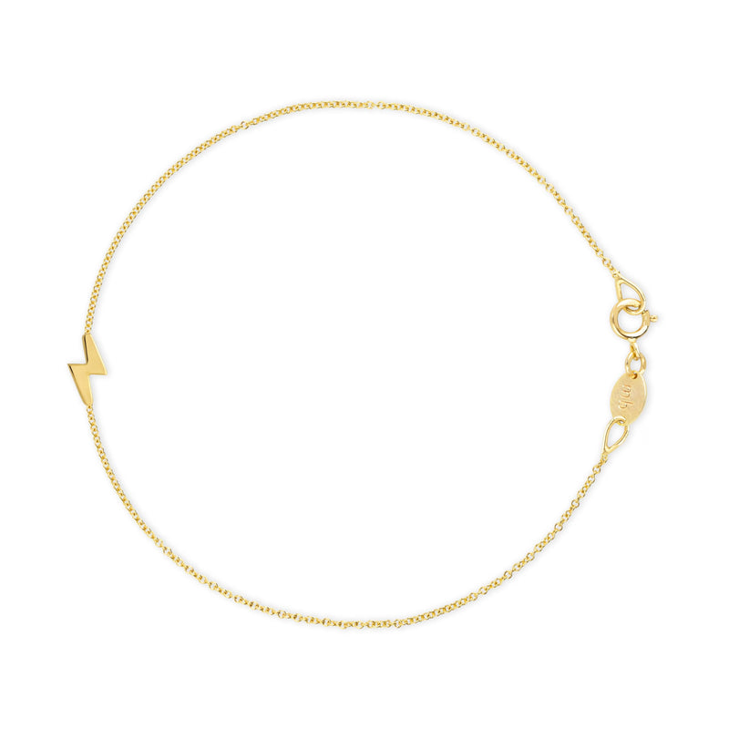 14k Lightning Bolt Bracelet
