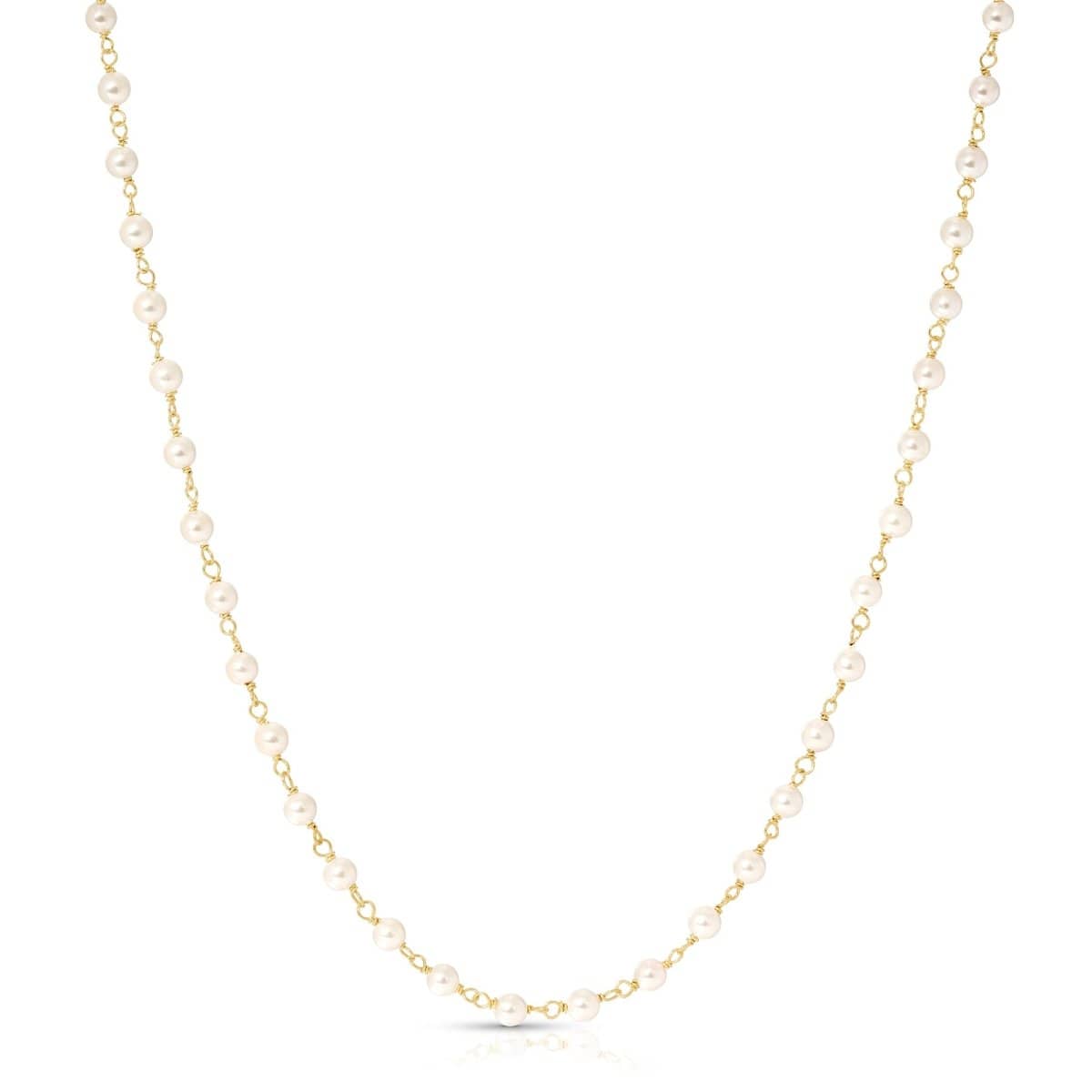 The Lily Bouquet Necklace on a white background. 