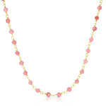 The Peony Bouquet Necklace on a white background. 