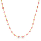 The Peony Bouquet Necklace on a white background. 