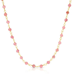 The Peony Bouquet Necklace on a white background. 