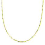 A Confetti Necklace - Green on a white background. 