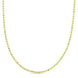 A Confetti Necklace - Green on a white background. 