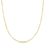 A Confetti Necklace - Yellow on a white background. 
