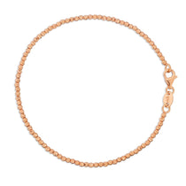 A Diamond Cut Bracelet in rose gold on a white background.