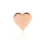 A Heartfelt Stud in rose gold on a white background. 