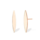 A pair of Horizon Studs in rose gold on a white background. 