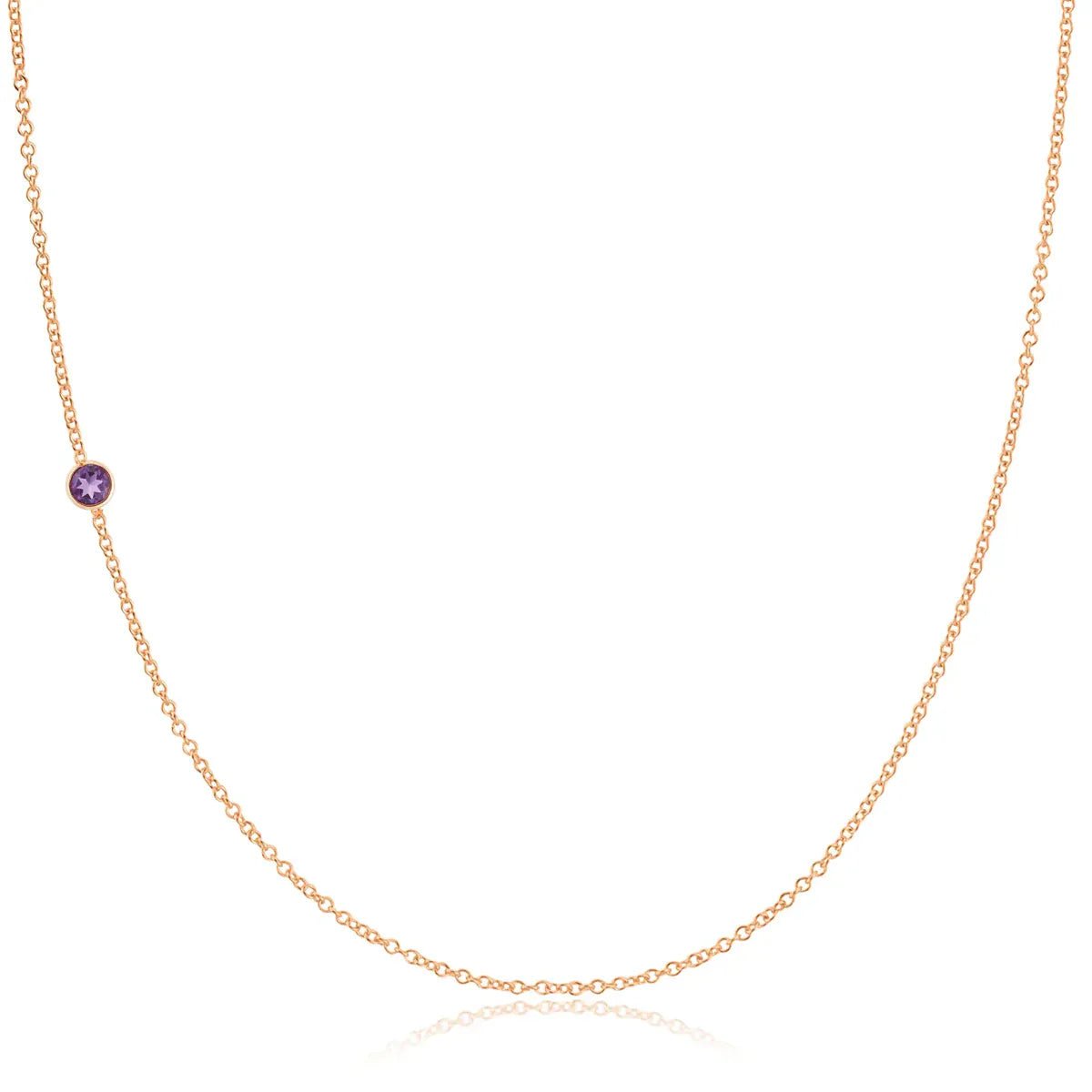 A rose gold 14k Gold Asymmetrical Number Necklace - 9 on a white background. 