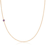 A rose gold 14k Gold Asymmetrical Number Necklace - 9 on a white background. 