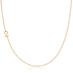 A rose gold 14k Gold Asymmetrical Number Necklace - 2 on a white background. 