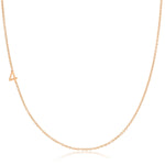A rose gold 14k Gold Asymmetrical Number Necklace - 4 on a white background. 