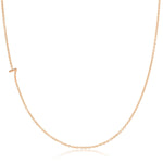 A white gold 14k Gold Asymmetrical Number Necklace - 7 on a white background. 