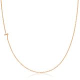 A white gold 14k Gold Asymmetrical Number Necklace - 7 on a white background. 