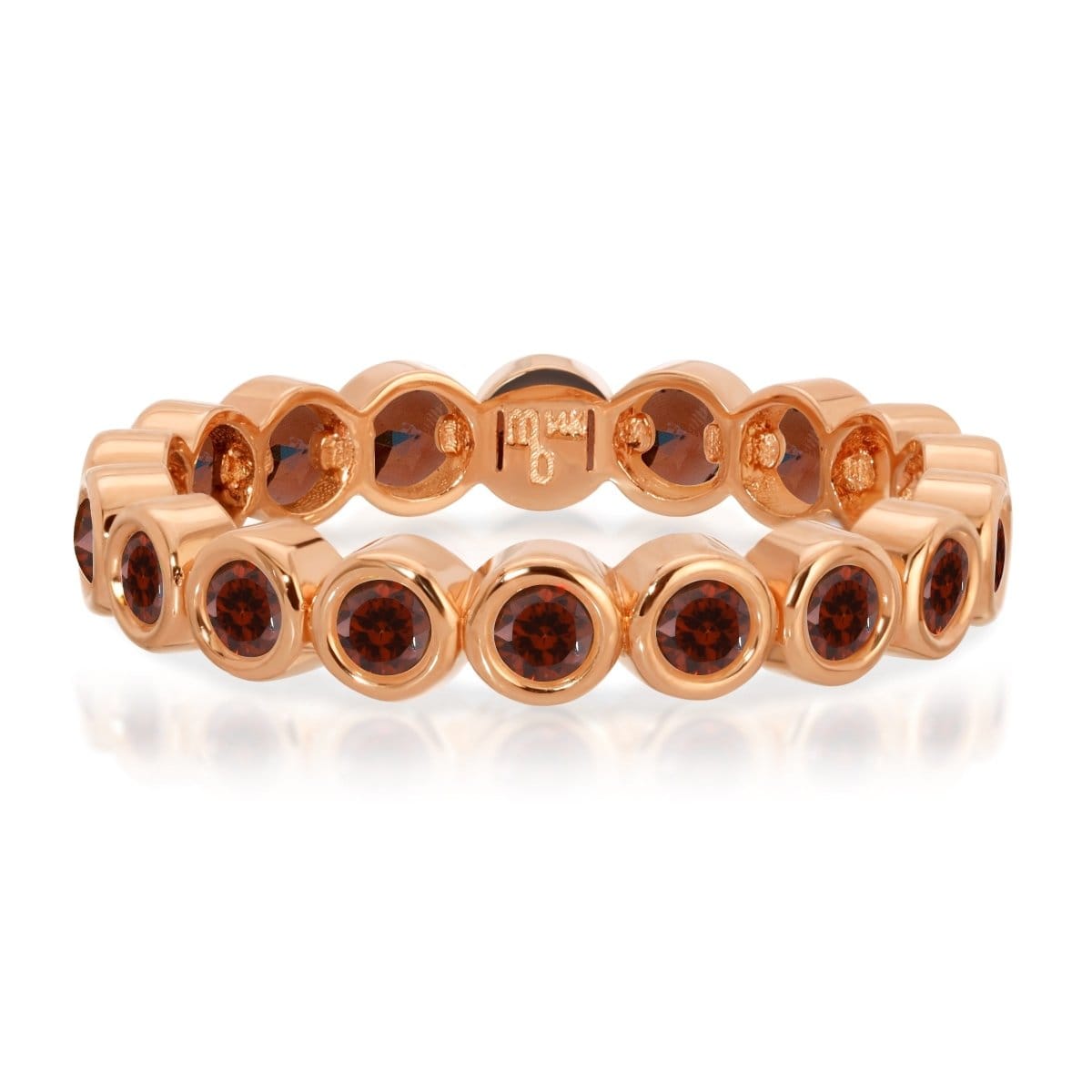 The Rose Bouquet Ring in rose gold on a white background.