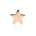 A 14K Gold Charm Stud - Star in rose gold on a white background.