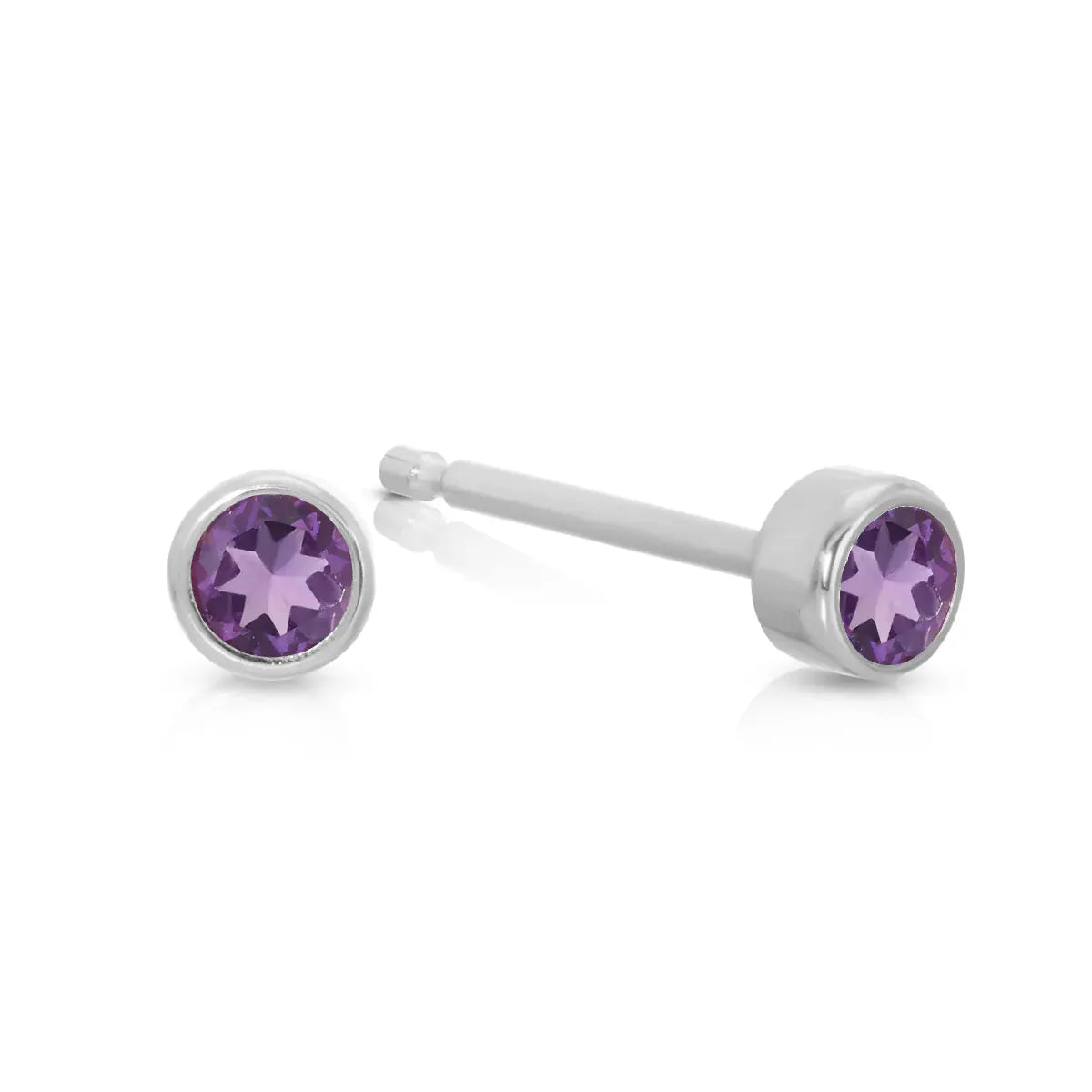 Birthstone Stud Amethyst