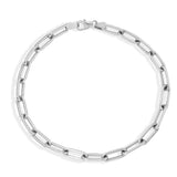 A Bold Link Bracelet in white gold on a white background. 