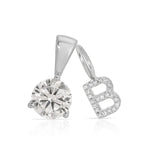 A Diamond Letter Jumble in white gold on a white background. 