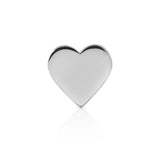A Heartfelt Stud in white gold on a white background. 