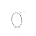An Open Eclipse Earring - Large in white gold on a white background. 