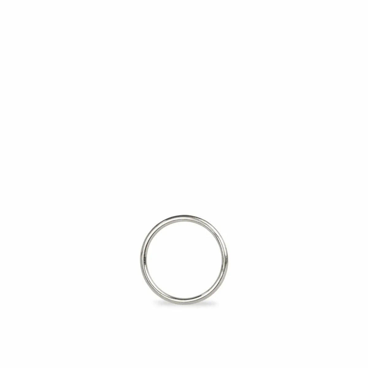 An Open Eclipse Earring - Mini in white gold on a white background. 