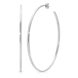 A Sleek & Chic Hoops - Large in yellow gold on a white background. 