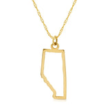 An Alberta necklace in yellow gold on a white background. 