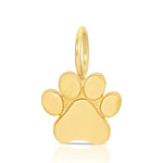 A yellow gold Paw Charm Pendant on a white background. 