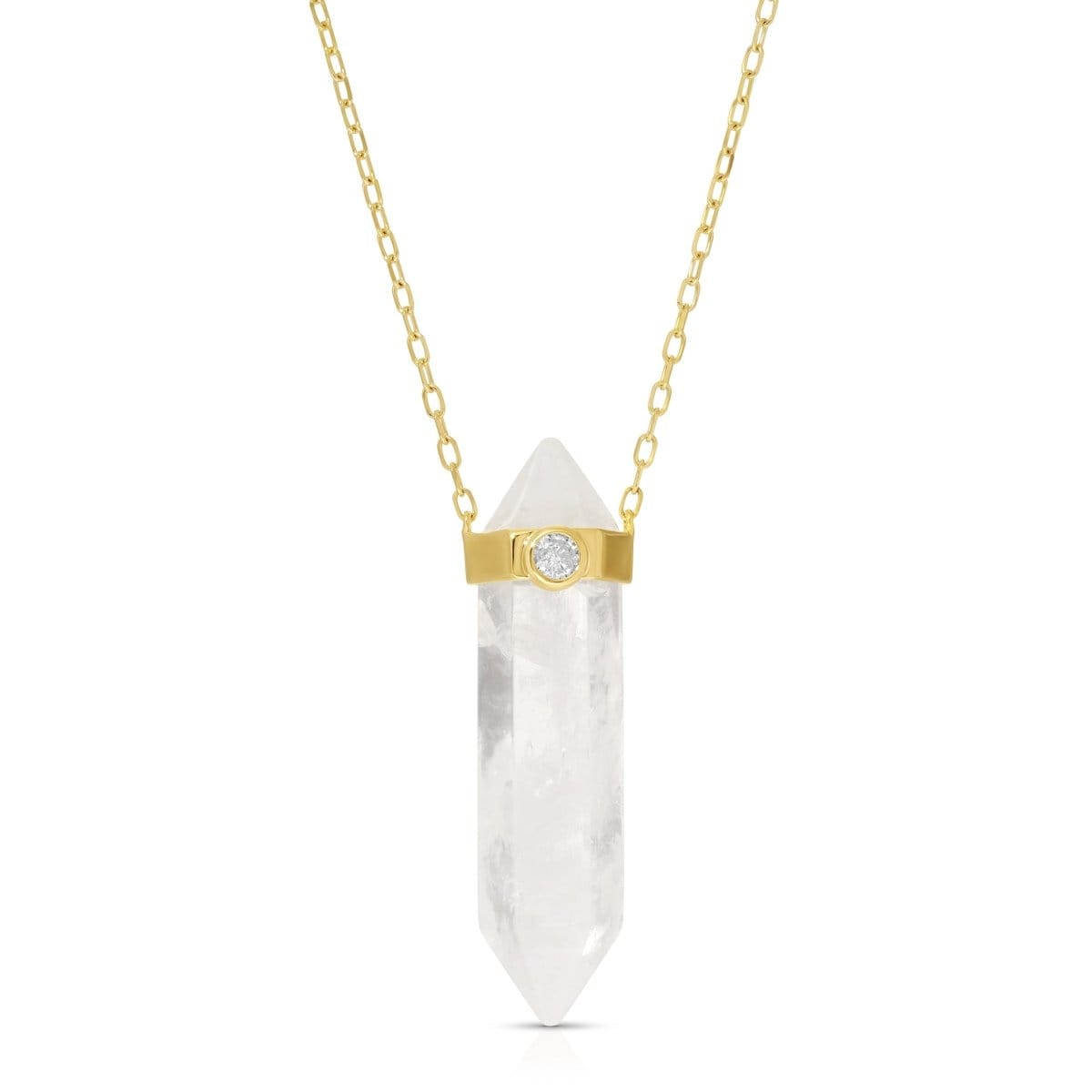 The Clarity Retreat Necklace on a white background. 