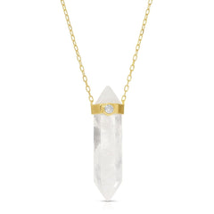 The Clarity Retreat Necklace on a white background. 