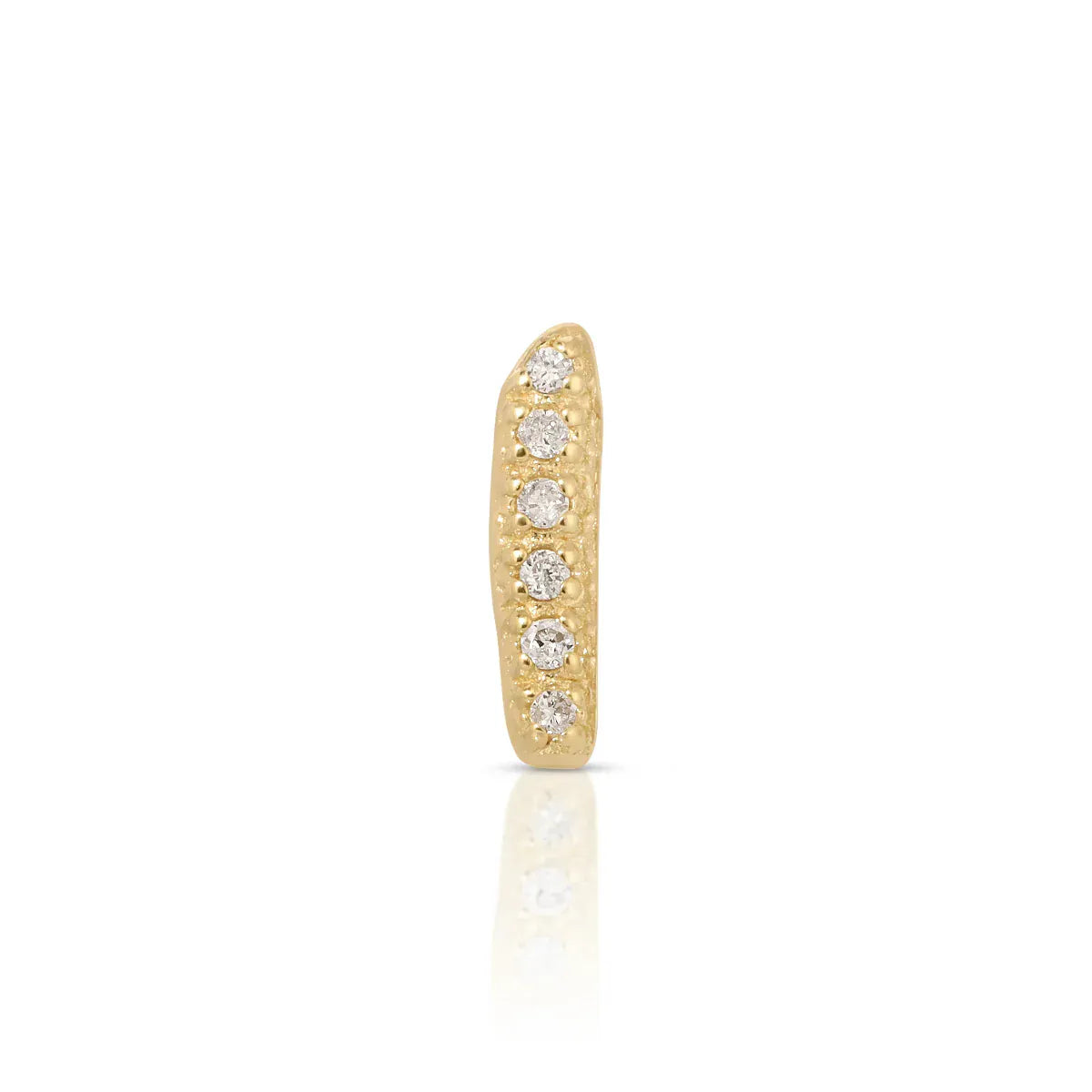 A Diamond Bar Earring on a white background. 