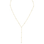 A Starstruck Diamond Lariat in yellow gold on a white background. 