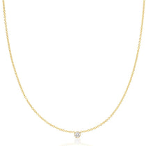 A yellow gold Diamond Layering Necklace on a white background.