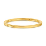 A Flat Ring in yellow gold on a white background. 
