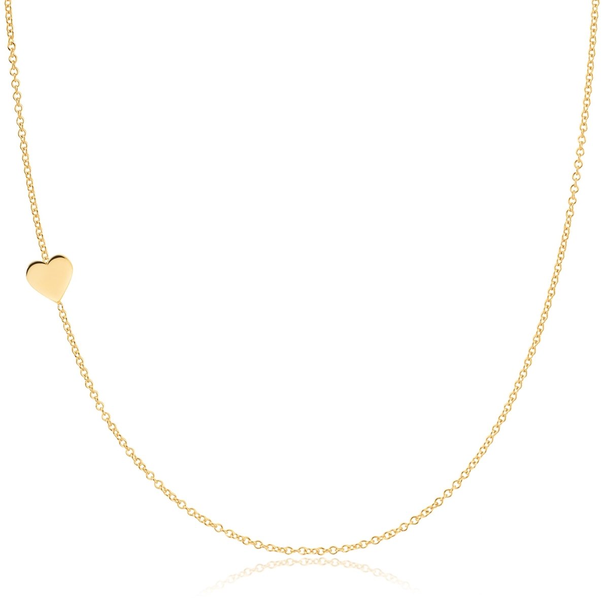 14K ASYMMETRICAL CHARM NECKLACE Heart