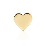 A Heartfelt Stud in yellow gold on a white background. 