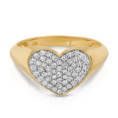 A Love on the Rocks Ring in yellow gold on a white background. 