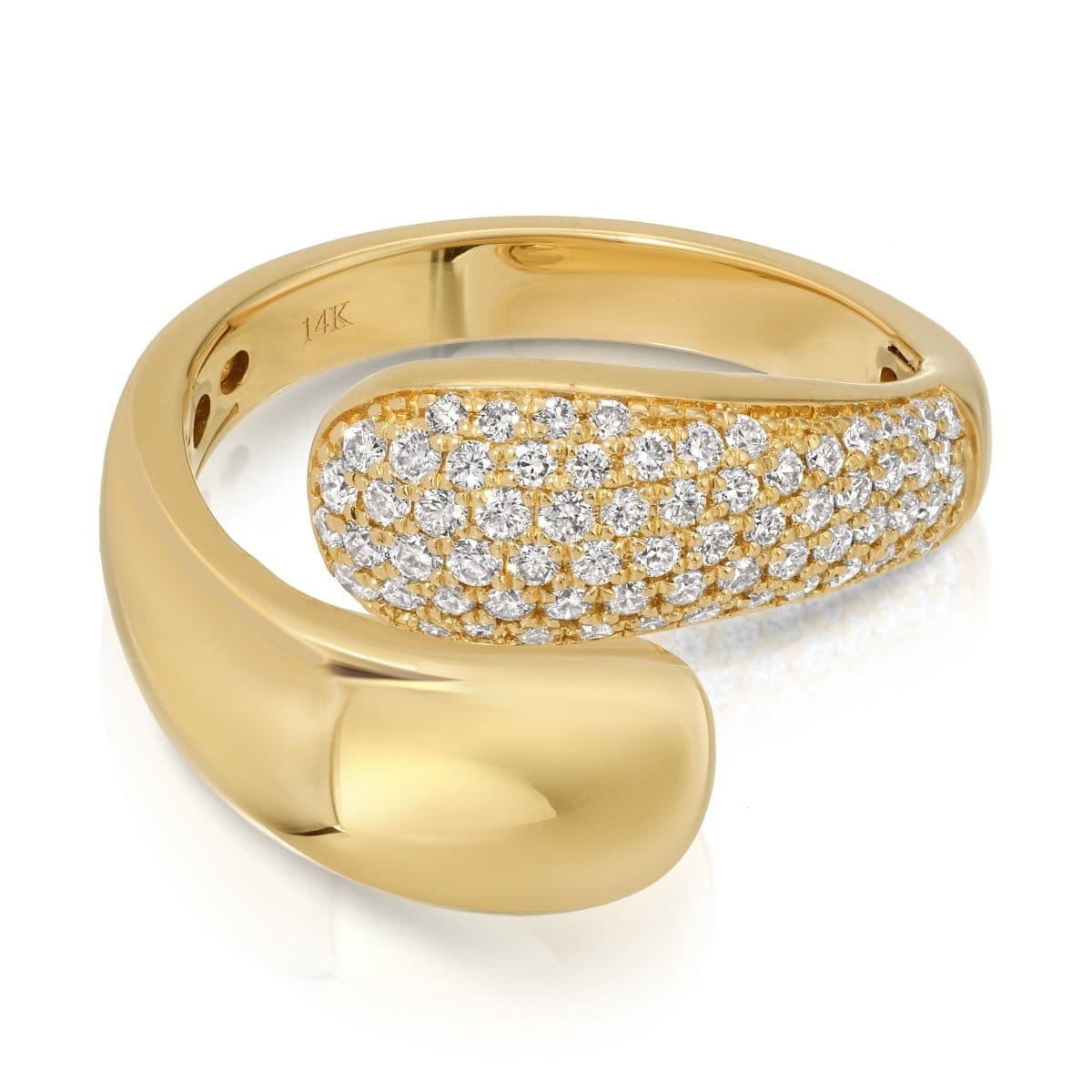 A Make it a Double Ring in yellow gold on a white background. 