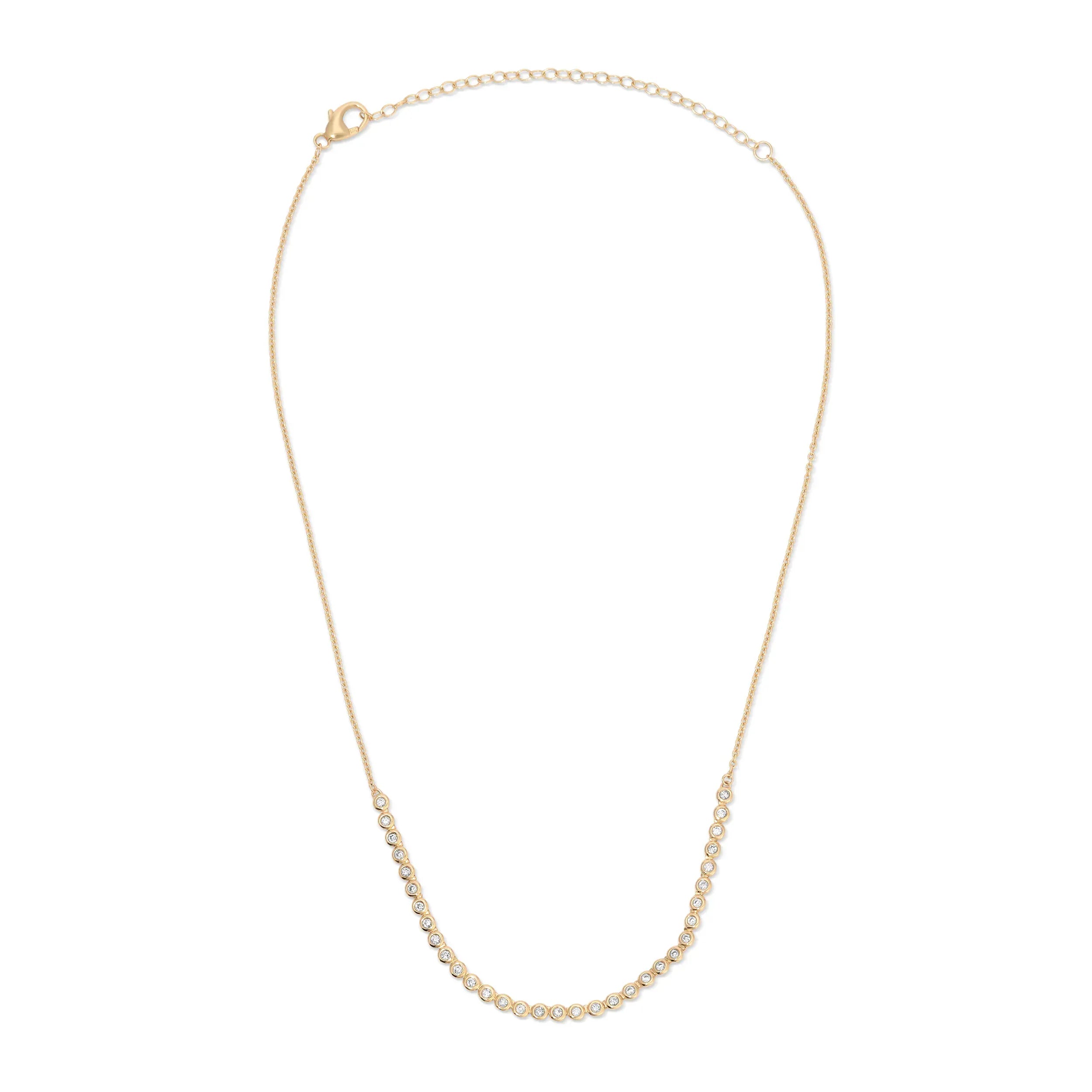 The Everyday Diamond Necklace on a white background. 