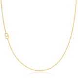 A yellow gold 14k Gold Asymmetrical Number Necklace - 9 on a white background. 