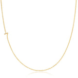 A white gold 14k Gold Asymmetrical Number Necklace - 7 on a white background. 