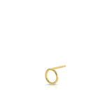 An Open Eclipse Earring - Mini in yellow gold on a white background. 