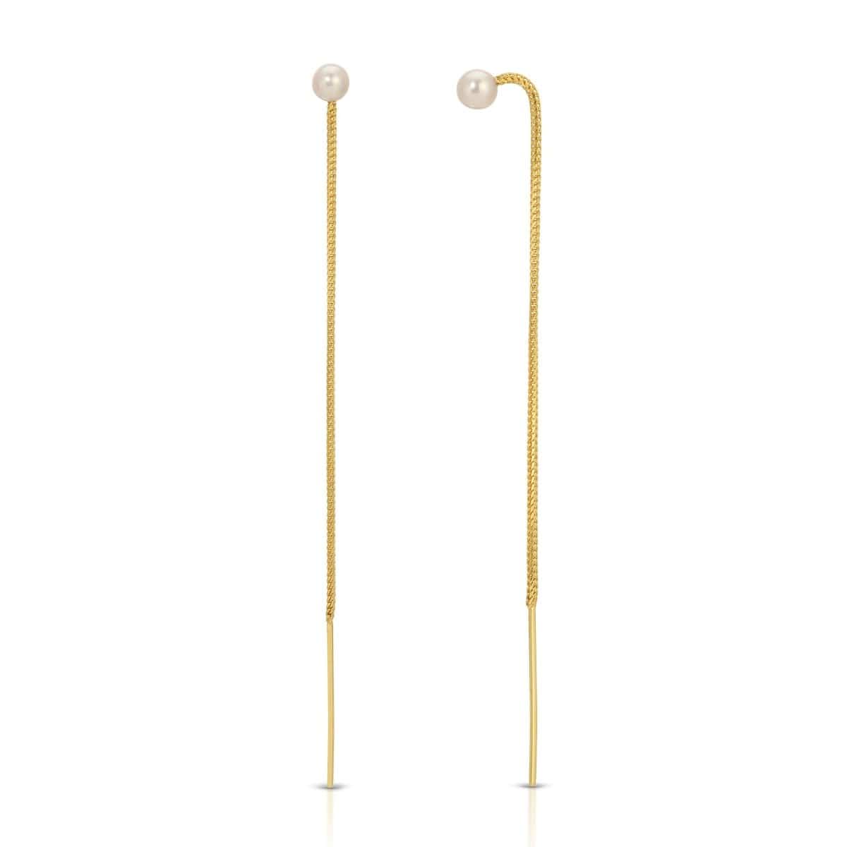 A pair of Pearl Drift Threaders on a white background. 