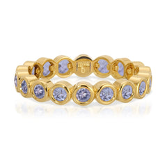 The Periwinkle Bouquet Ring in yellow gold on a white background.