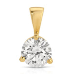 A Queen Diamond Pendant in yellow gold on a white background. 